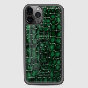 غطاء جوال ايفون 11 برو مع حامل الاصبع (ميلانو) - اخضر